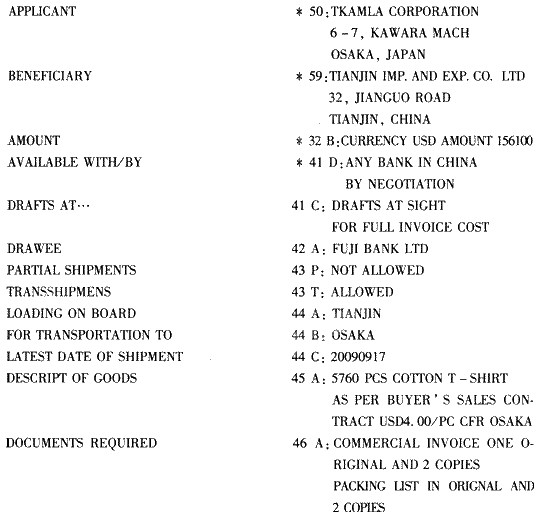 of documentary*40 a:irrevocabledoc credit nu