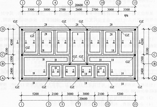 6.i-1基础平面图