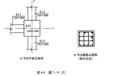 该节点上,下楼层的层高均为4.5m,上柱的上,下端弯矩设计值分