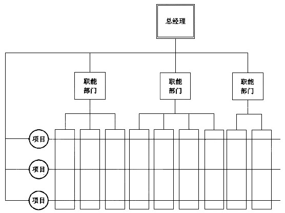 下图表示()组织结构.a.职能型b.直线职能型c.项目型d.图片