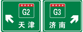 这个标志是何含义? a 高速公路右侧出口预告b