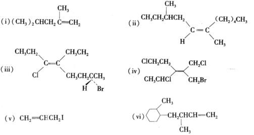写出分子式为C6H14的所有的构造异构体。